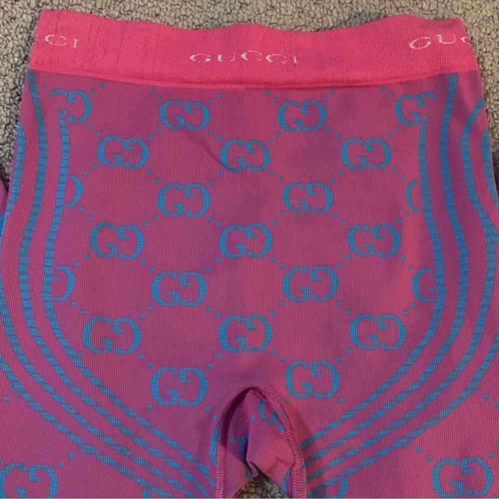 Gucci Vibrant Pink and Blue Leggings unisex size small NWT - Picture 4 of 7